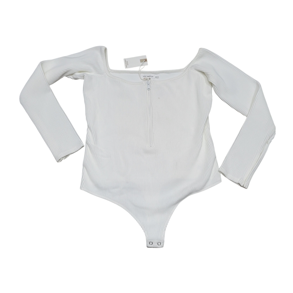 Good American ribbed long sleeve body suit Women's Size XL White